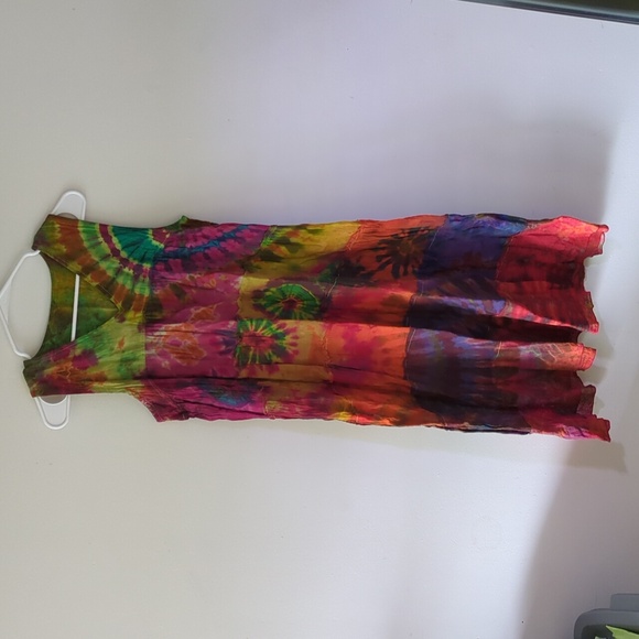Beautiful Cotton Tie Dye Dress Size S - Picture 1 of 6